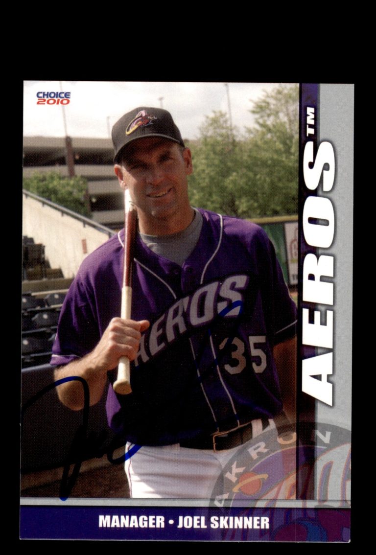 Signed Baseball Card Auto Joel Skinner 2010 Choice Akron Aeros #29 Akron Aeros