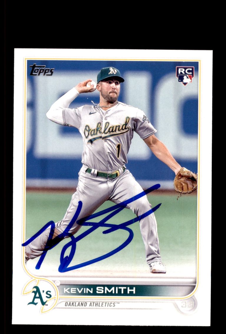 Signed Baseball Card Auto Kevin Smith 2022 Topps Update #US217 Oakland A's