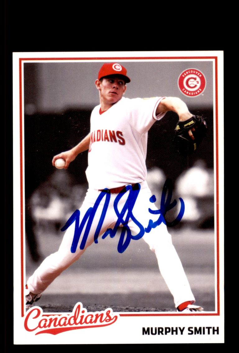 Signed Baseball Card Auto Murphy Smith 2009 Grandstand Vancouver Canadians