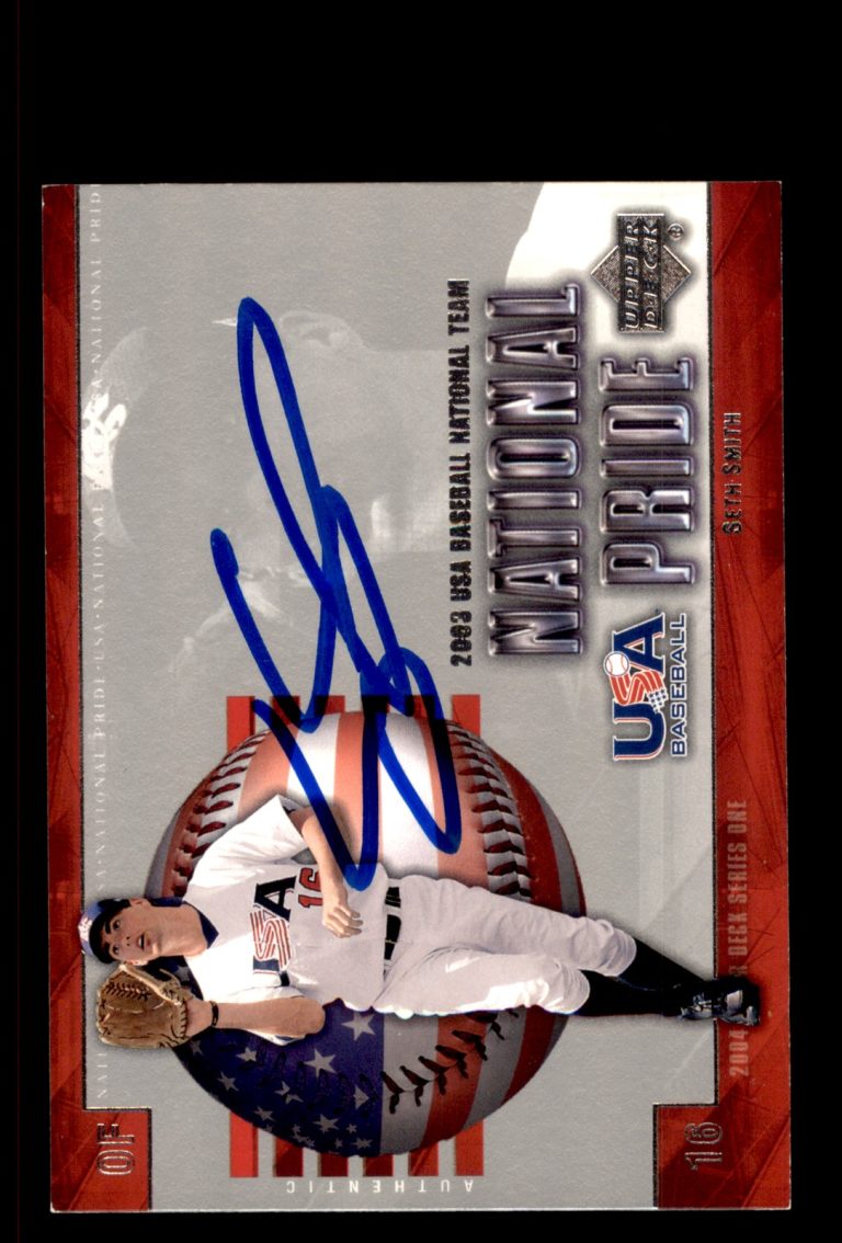 Signed Baseball Card Auto Seth Smith 2004 Upper Deck USA #USA20