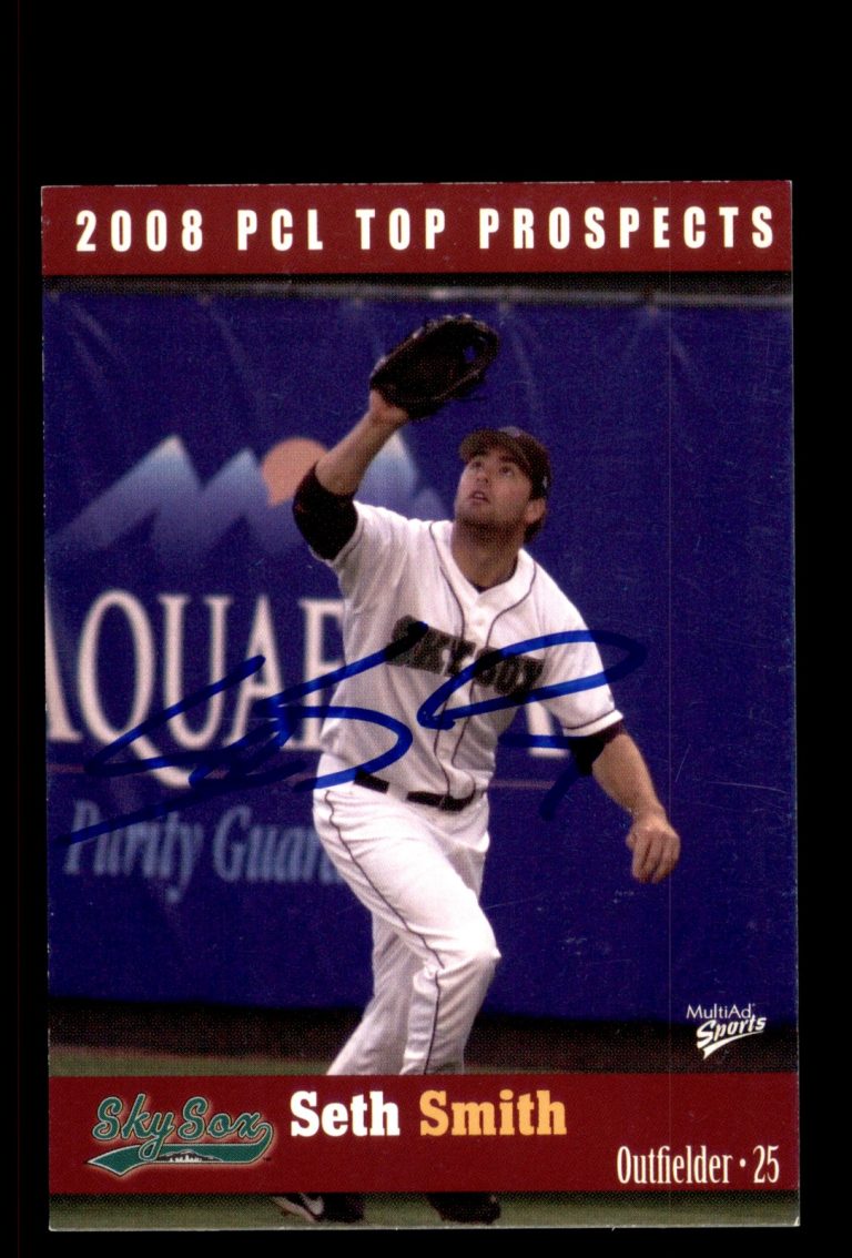 Signed Baseball Card Auto Seth Smith 2008 PCL Pacific Coast League Top Prospects