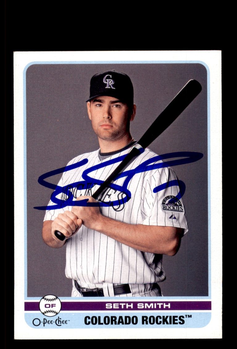 Signed Baseball Card Auto Seth Smith 2009 O-Pee-Chee #104 Colorado Rockies