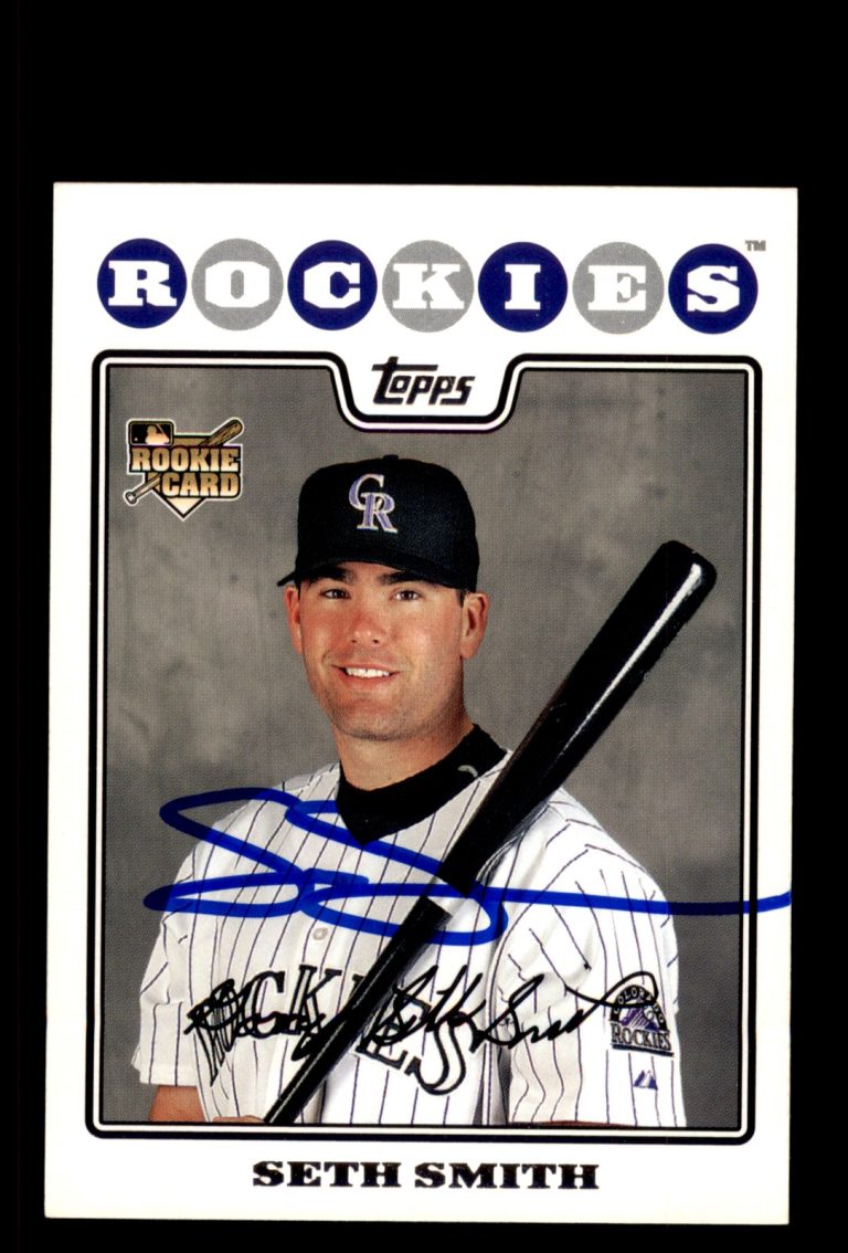 Signed Baseball Card Auto Seth Smith 2008 Topps #56 Colorado Rockies