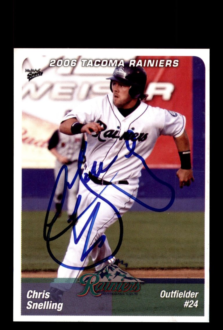 Signed Baseball Card Auto Chris Snelling 2006 MultiAd Tacoma Rainiers
