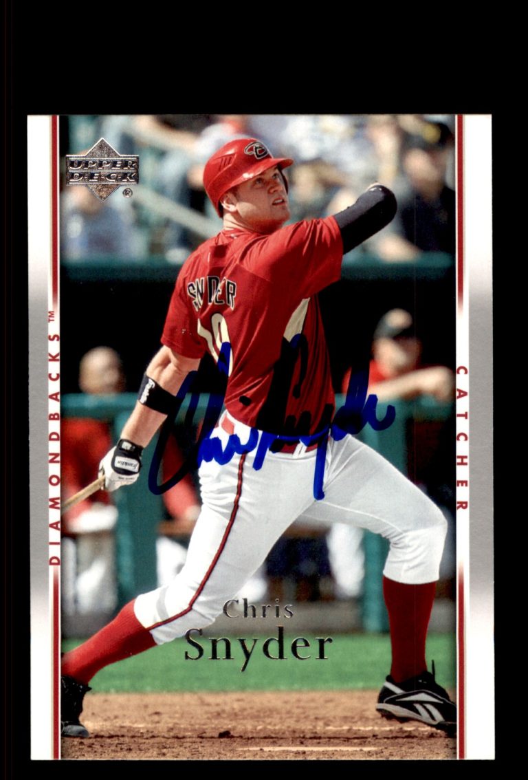 Signed Baseball Card Auto Chris Snyder 2007 Upper Deck #534 Arizona Diamondbacks