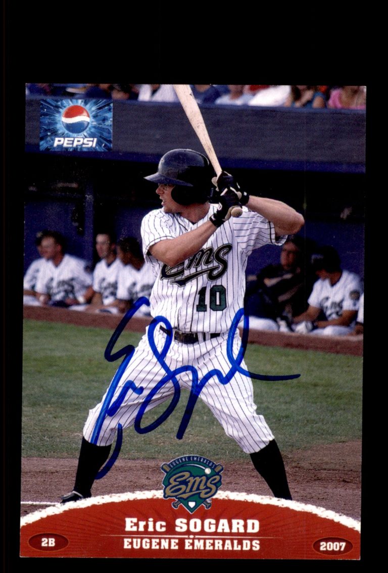 Signed Baseball Card Auto Eric Sogard 2007 Grandstand Eugene Emeralds