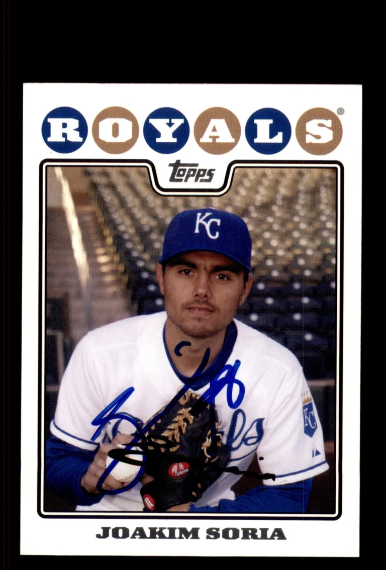 Signed Baseball Card Auto Joakim Soria 2008 Topps #489 Kansas City Royals