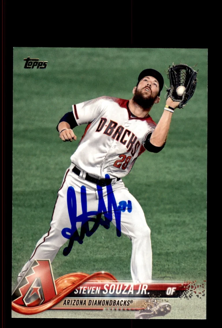Signed Baseball Card Auto Steven Souza Jr. 2018 Topps #612 Arizona Diamondbacks