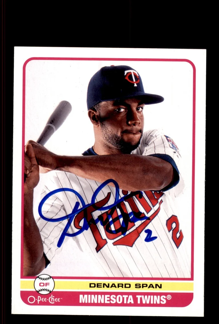 Signed Baseball Card Auto Denard Span 2009 O-Pee-Chee #95 Minnesota Twins