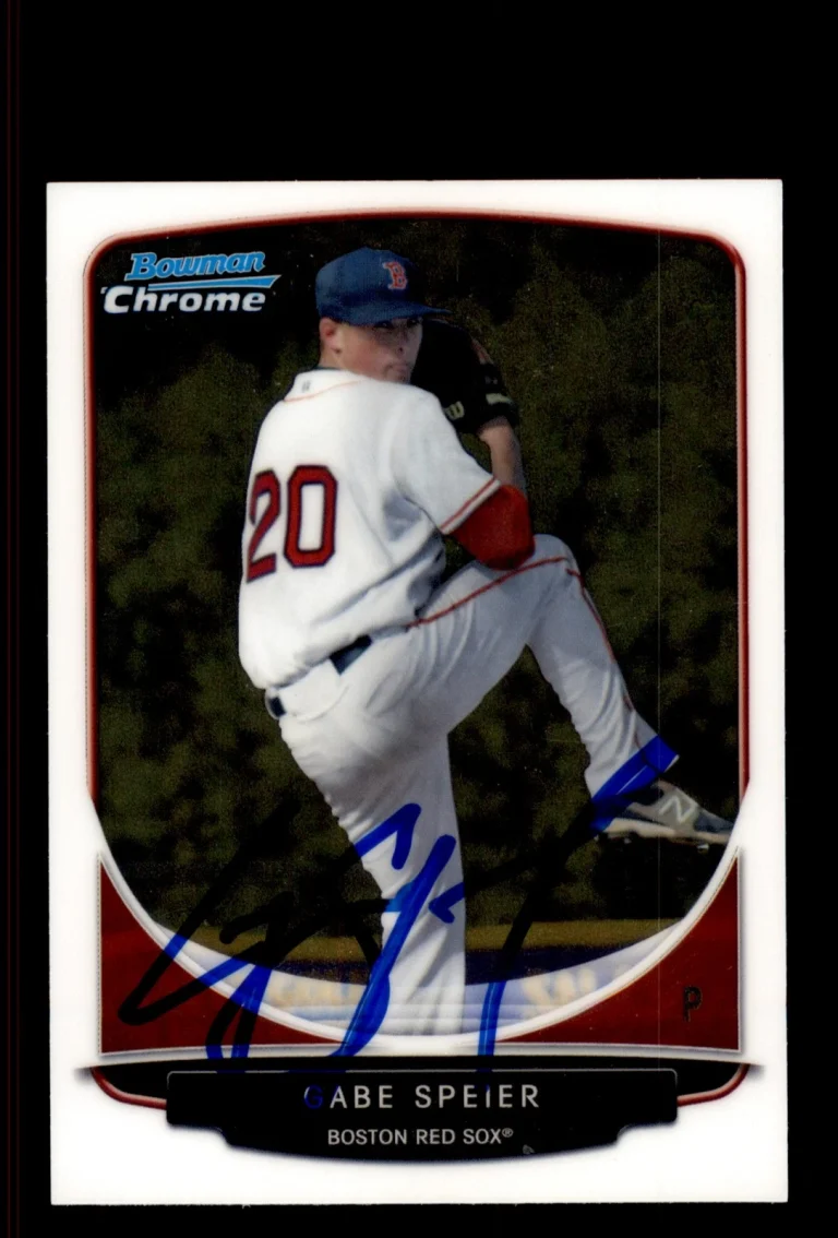 Signed Baseball Card Auto Gabe Speier 2013 Bowman Chrome #BDPP98 Red Sox