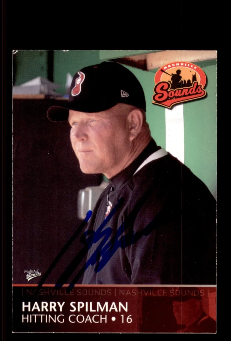 Signed Baseball Card Auto Harry Spilman 2008 MultiAd Nashville Sounds