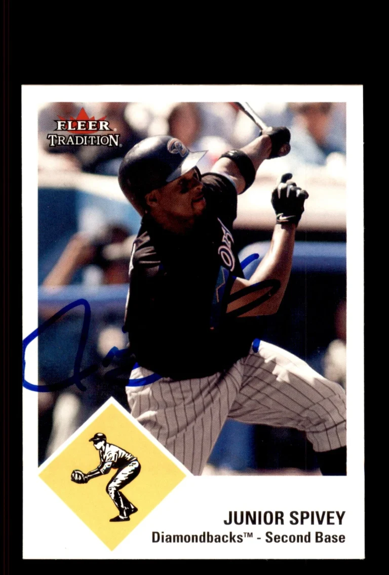 Signed Baseball Card Auto Junior Spivey 2003 Fleer Tradition #U196 Diamondbacks