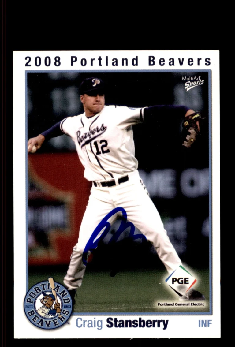 Signed Baseball Card Auto Craig Stansberry 2008 MultiAd Portland Beavers