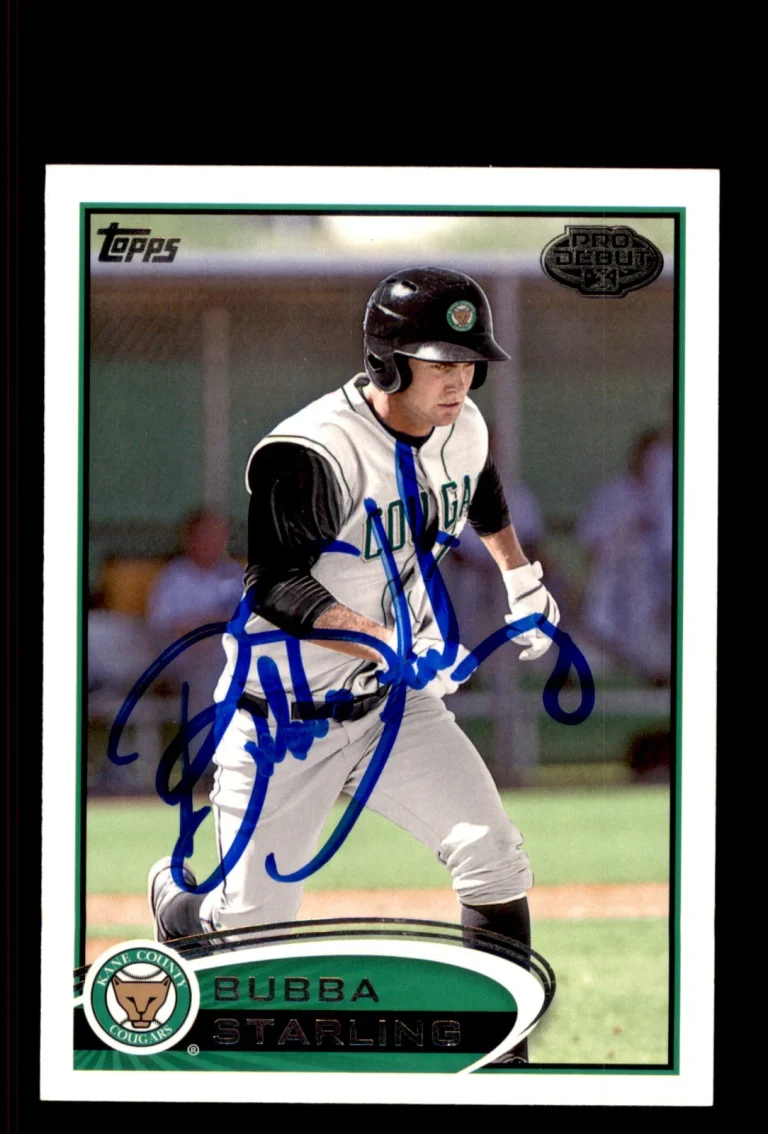 Signed Baseball Card Auto Bubba Starling 2012 Topps Pro Debut #55