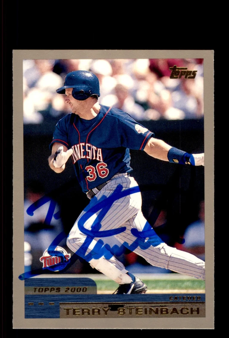 Signed Baseball Card Auto Terry Steinbach 2000 Topps #118 Minnesota Twins