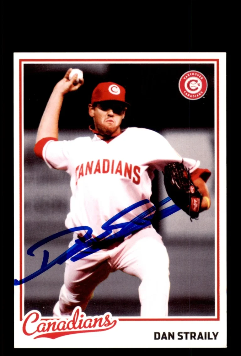 Signed Baseball Card Auto Dan Straily 2009 Grandstand Vancouver Canadians