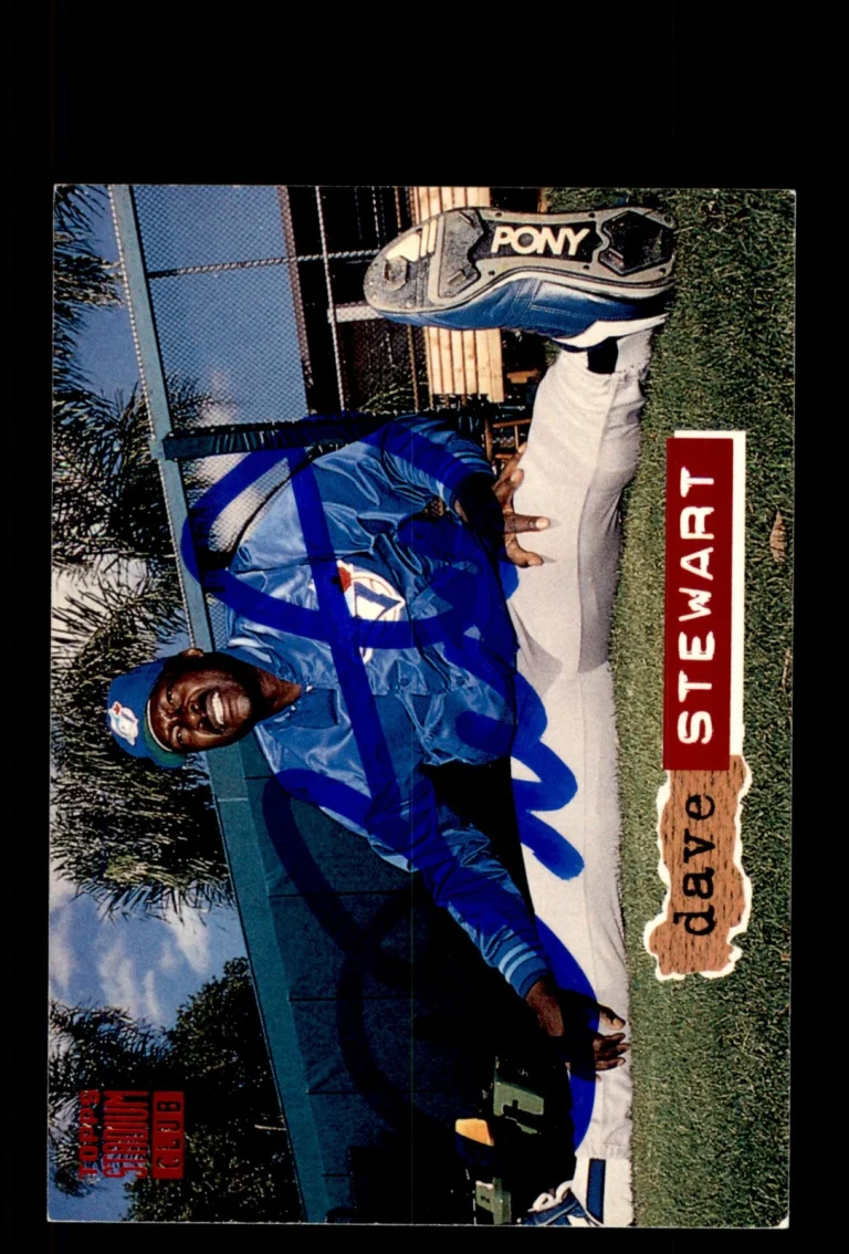 Signed Baseball Card Auto Dave Stewart 1994 Topps Stadium Club #317 Blue Jays