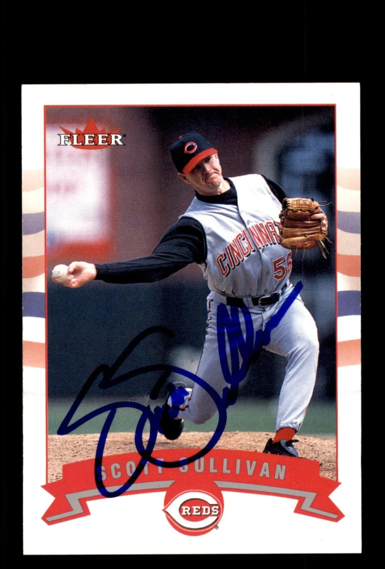 Signed Baseball Card Auto Scott Sullivan 2002 Fleer #248 Cincinnati Reds