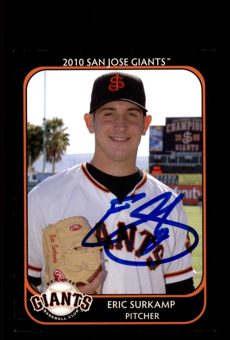 Signed Baseball Card Auto Eric Surkamp 2010 Grandstand San Jose Giants