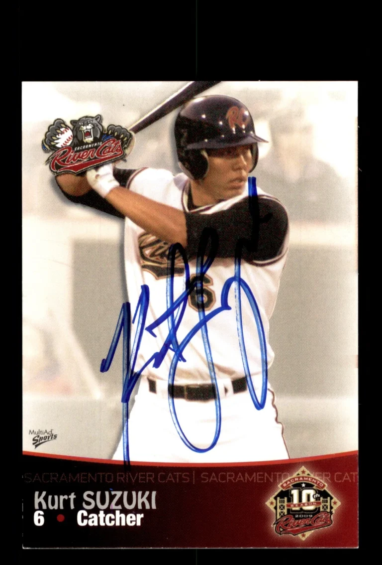 Signed Baseball Card Auto Kurt Suzuki 2009 MultiAd Sacramento River Cats