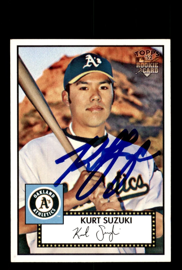 Signed Baseball Card Auto Kurt Suzuki 2007 Topps Rookie 1952 Edition #12 A's