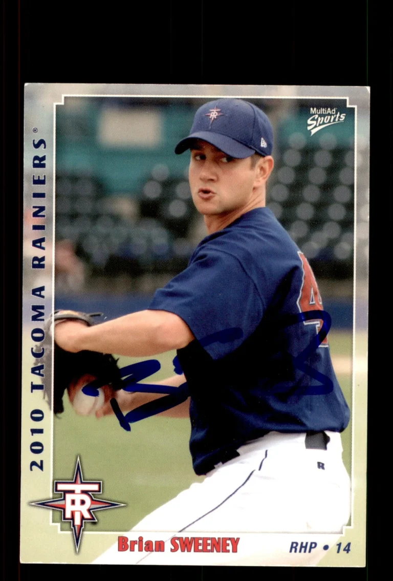 Signed Baseball Card Auto Brian Sweeney 2010 MultiAd Tacoma Rainiers