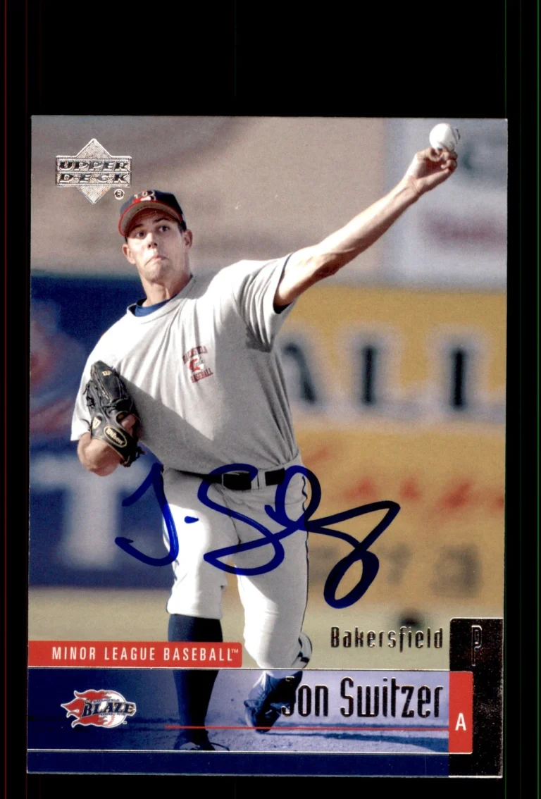 Signed Baseball Card Auto Jon Switzer 2002 Upper Deck Minor League #59