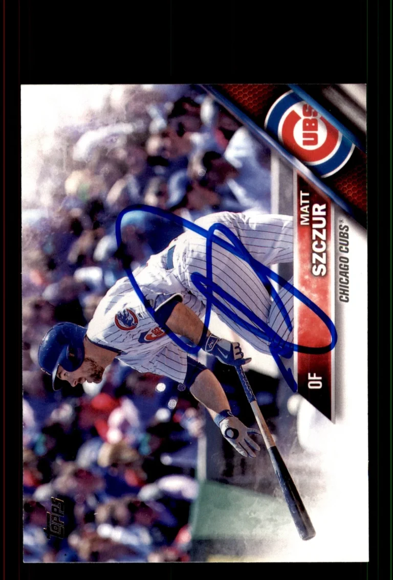 Signed Baseball Card Auto Matt Szczur 2016 Topps Update #US12 Chicago Cubs