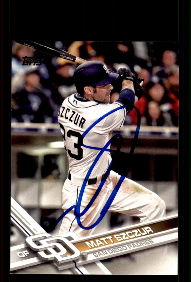 Signed Baseball Card Auto Matt Szczur 2017 Topps #US61 San Diego Padres