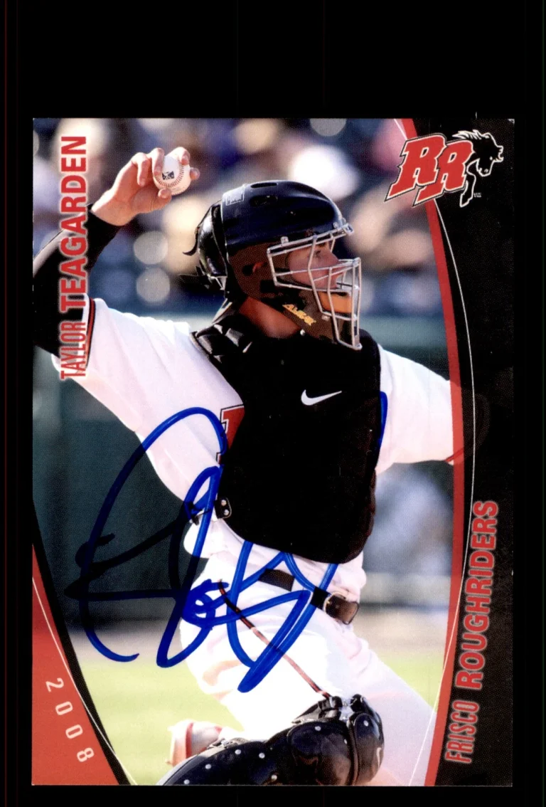 Signed Baseball Card Auto Taylor Teagarden 2008 Grandstand Frisco RoughRiders