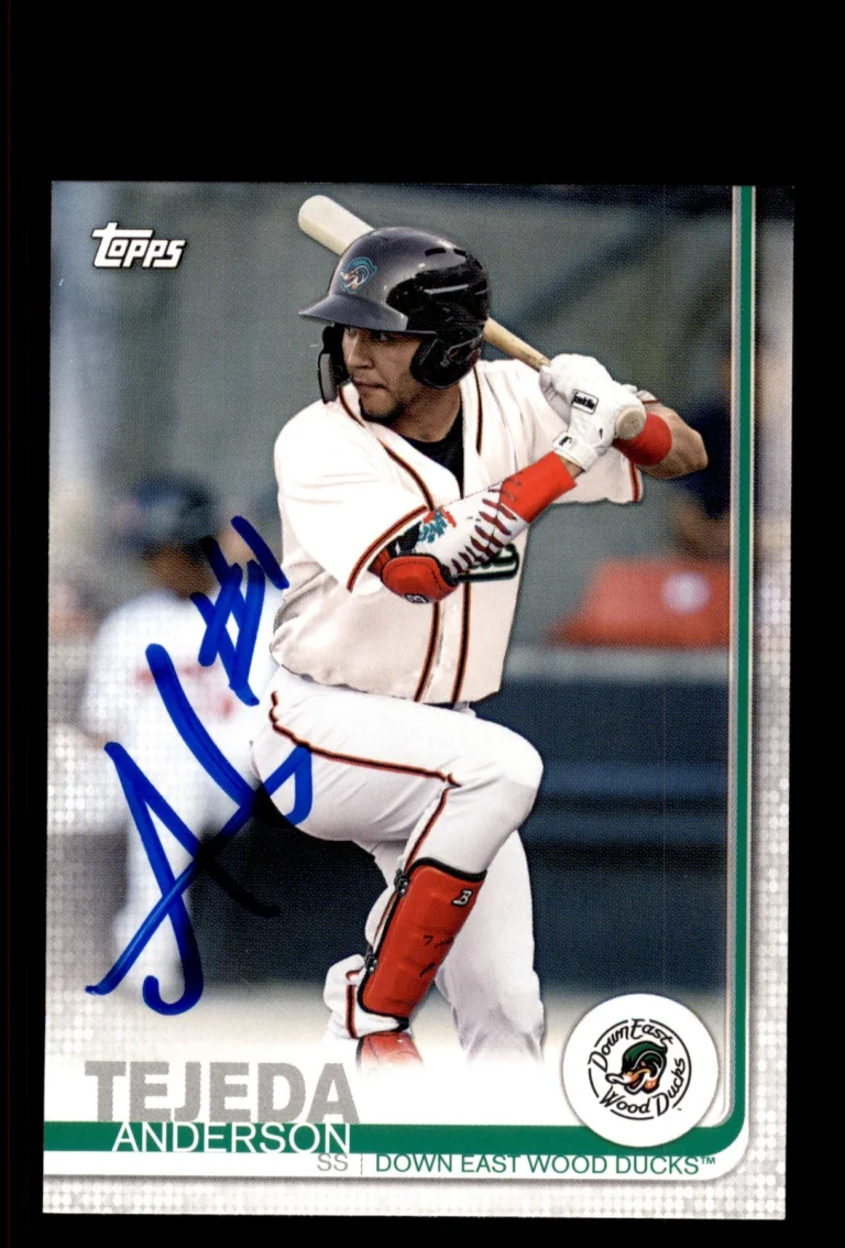 Signed Baseball Card Auto Anderson Tejeda 2019 Topps Pro Debut #20