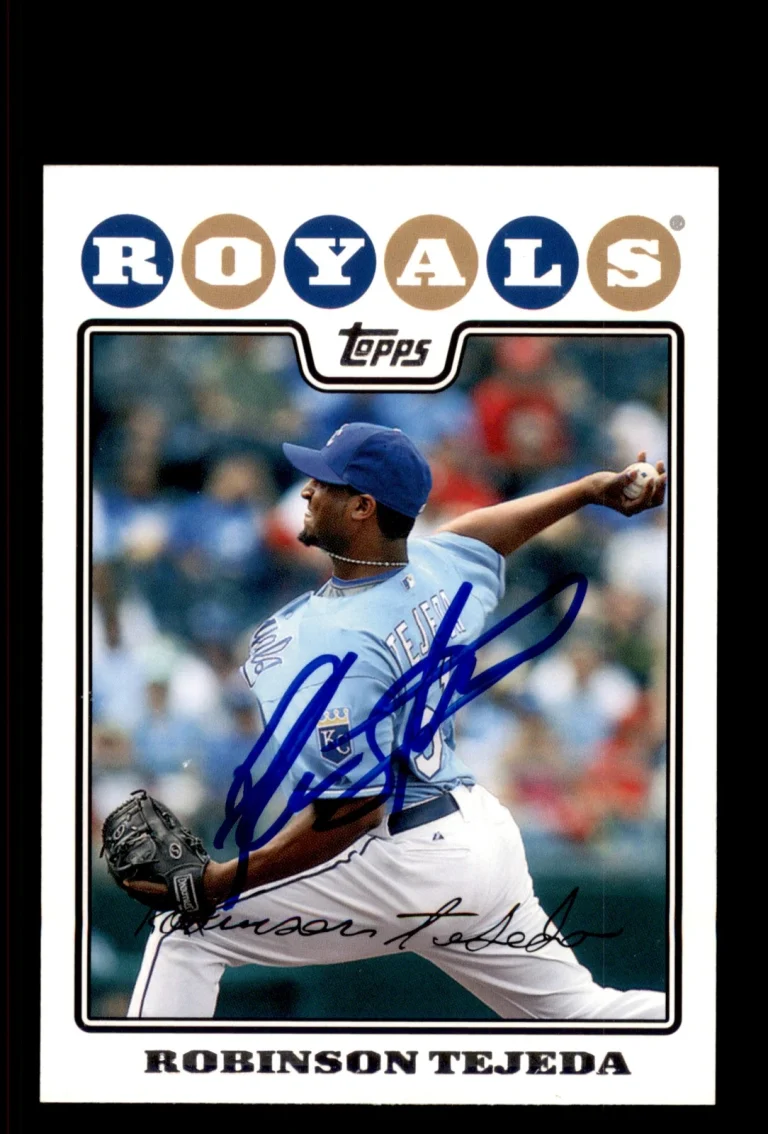 Signed Baseball Card Auto Robinson Tejeda 2008 Topps #UH144 Kansas City Royals