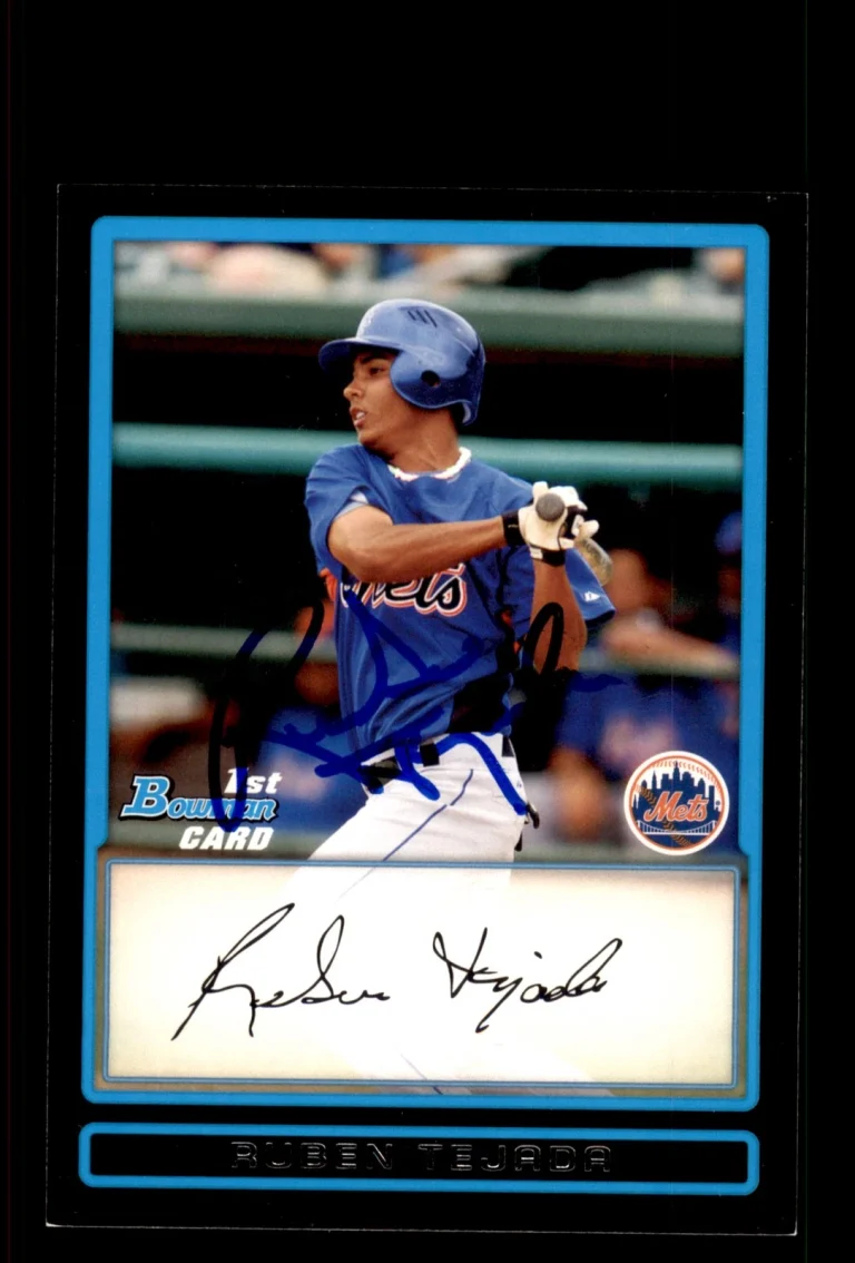 Signed Baseball Card Auto Ruben Tejada 2009 Bowman #BP52 New York Mets