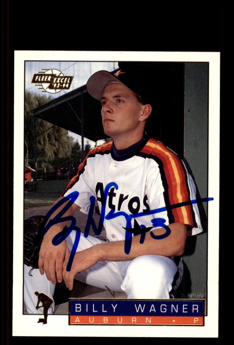 Signed Baseball Card Auto Billy Wagner 1993-94 Fleer Excel #209 Auburn Astros