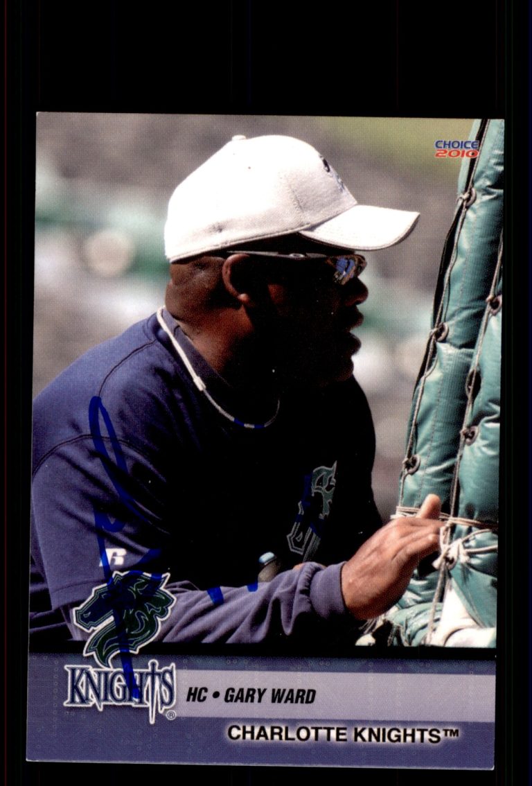 Signed Baseball Card Auto Gary Ward 2010 Choice Charlotte Knights