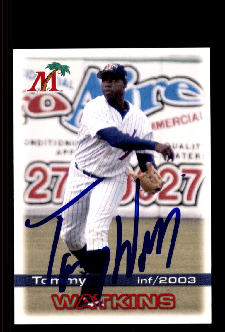 Signed Baseball Card Auto Tommy Watkins 2003 Grandstand Fort Myers Miracle