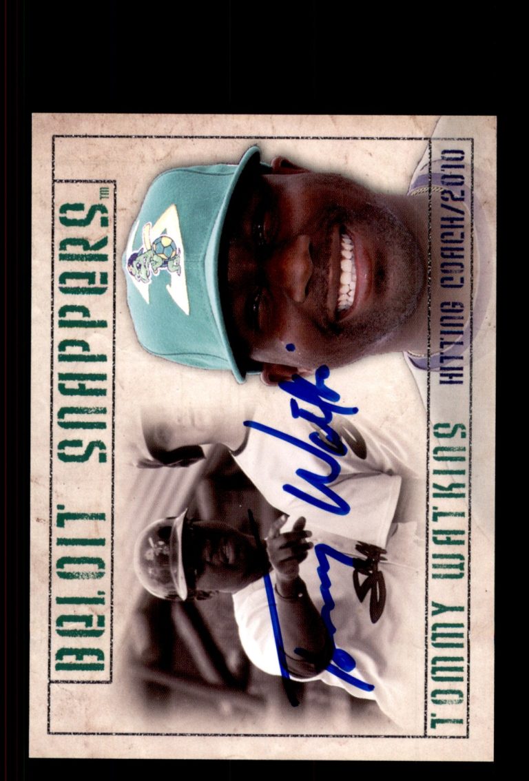 Signed Baseball Card Auto Tommy Watkins 2010 Grandstand Beloit Snappers