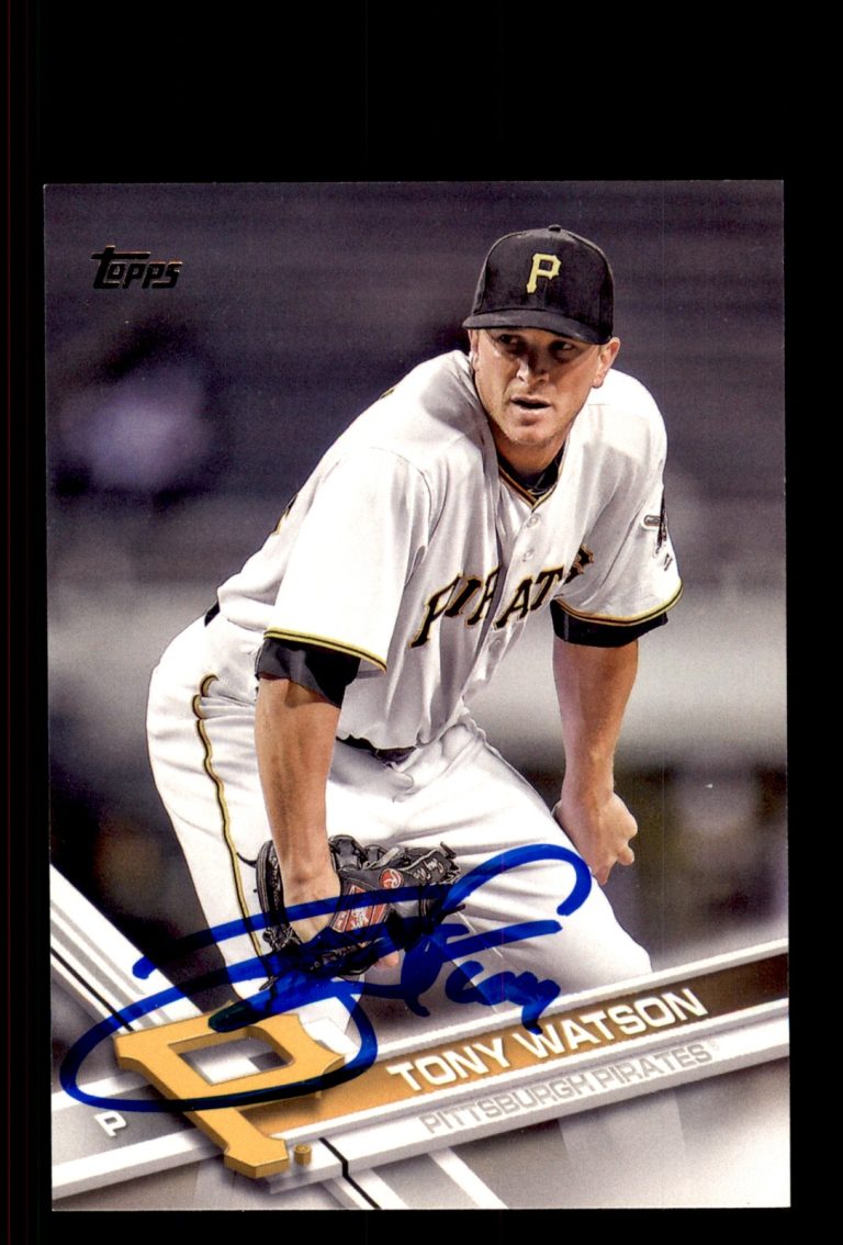 Signed Baseball Card Auto Tony Watson 2017 Topps #256 Pittsburgh Pirates
