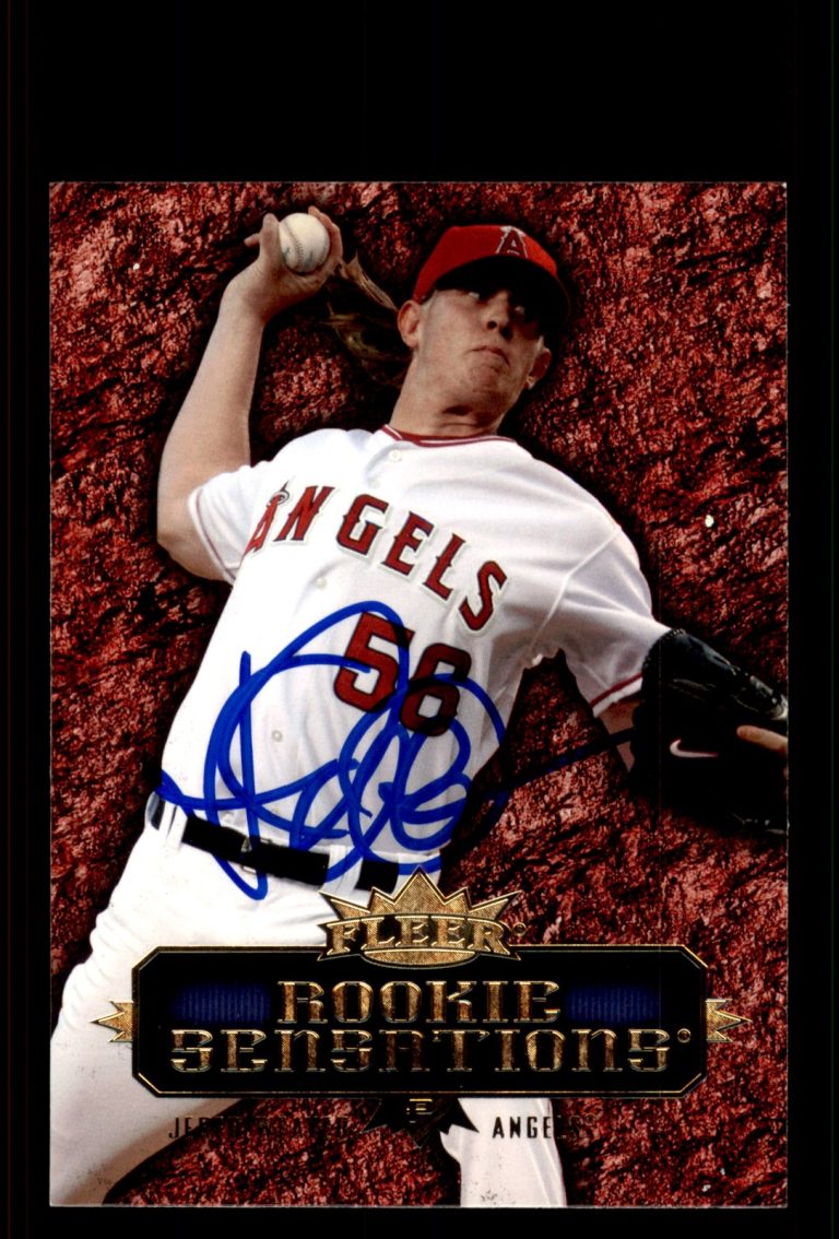 Signed Baseball Card Auto Jered Weaver 2007 Fleer #RS-JW Los Angeles Angels