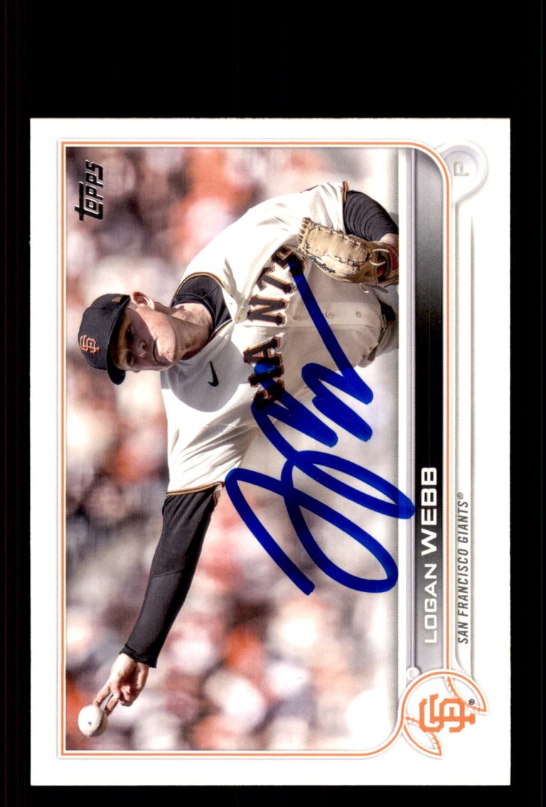 Signed Baseball Card Auto Logan Webb 2022 Topps Update #US9 San Francisco Giants