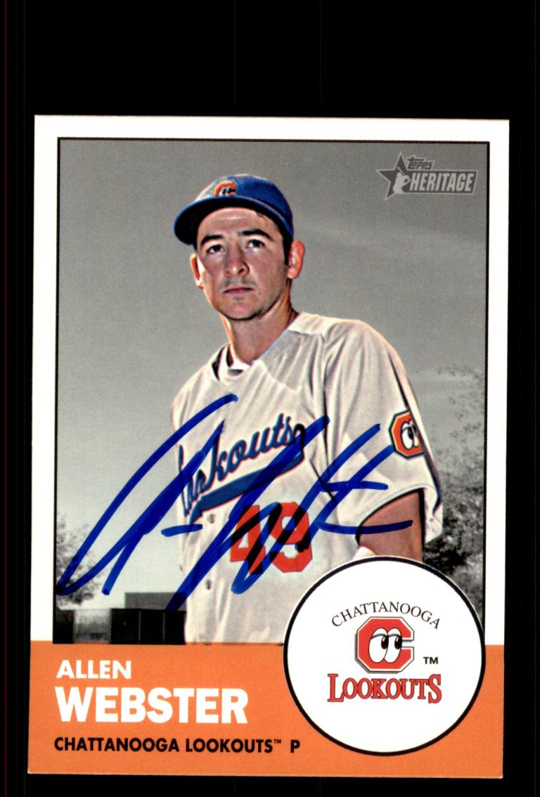 Signed Baseball Card Auto Allen Webster 2012 Topps Heritage Minor League #193