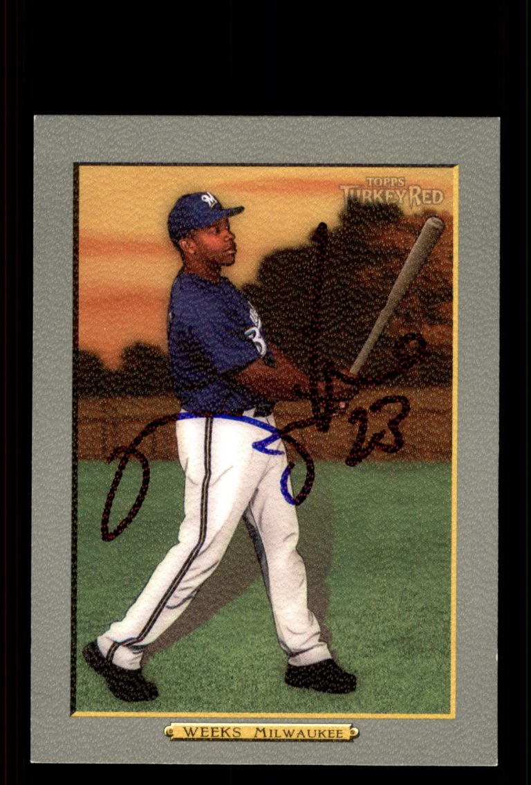 Signed Baseball Card Auto Rickie Weeks 2006 Topps Turkey Red #506 Brewers