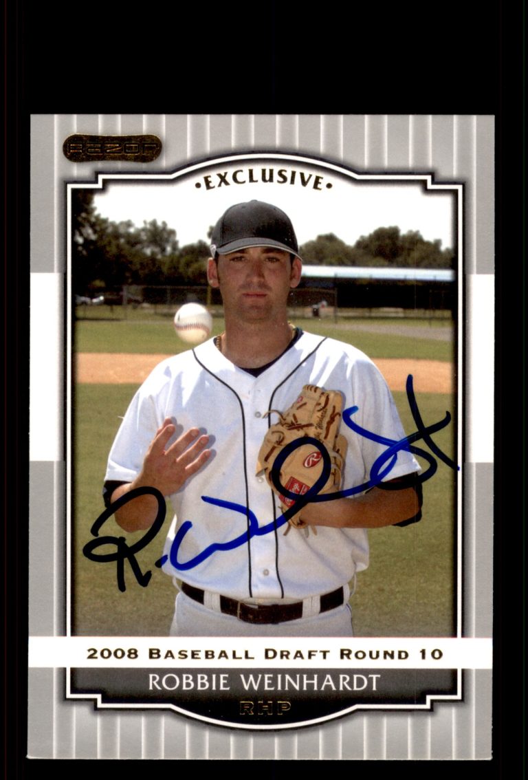 Signed Baseball Card Auto Rob Weinhardt 2008 Razor #52 Detroit Tigers