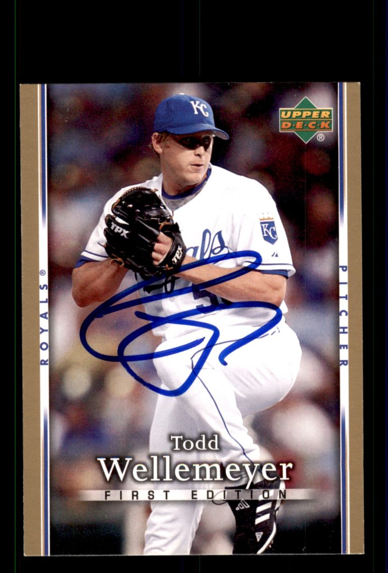 Signed Baseball Card Auto Todd Wellemeyer 2007 Upper Deck First Edition #99