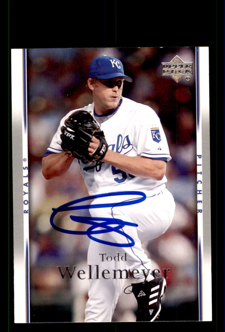 Signed Baseball Card Auto Todd Wellemeyer 2007 Upper Deck #131 KC Royals