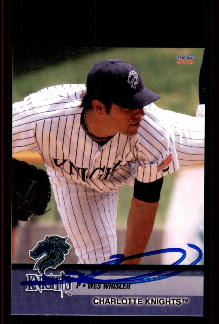 Signed Baseball Card Auto Wes Whisler 2010 Choice Charlotte Knights