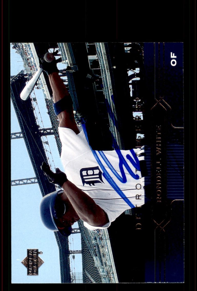 Signed Baseball Card Auto Rondell White 2005 Upper Deck #346 Detroit Tigers