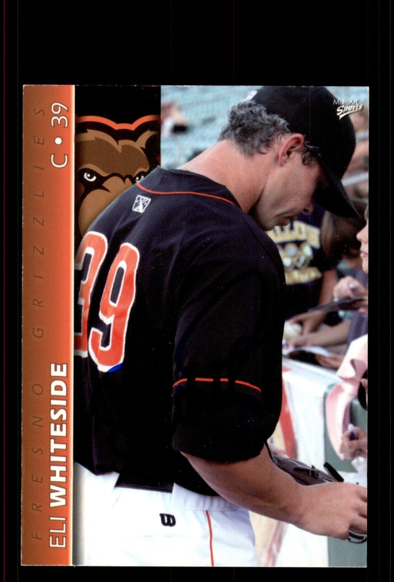 Signed Baseball Card Auto Eli Whiteside 2008 MultiAd Fresno Grizzlies