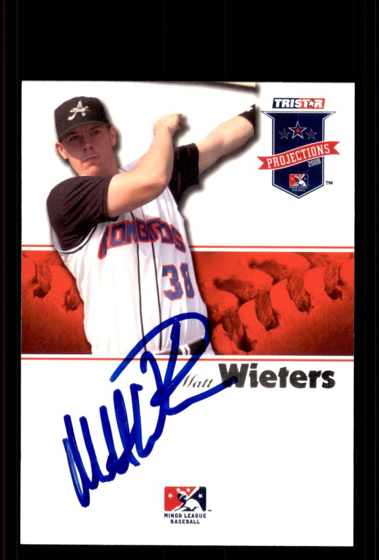Signed Baseball Card Auto Matt Wieters 2008 TriStar PROjections #51 Keys