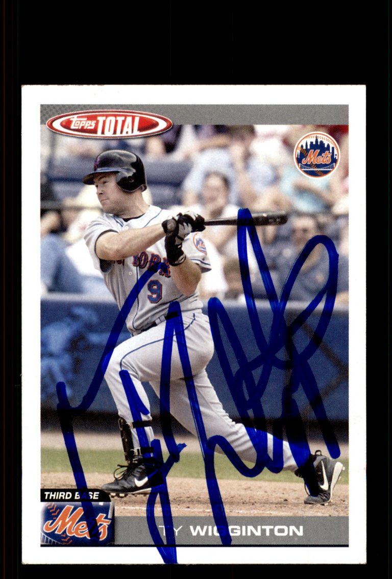 Signed Baseball Card Auto Ty Wigginton 2004 Topps Total #362 New York Mets